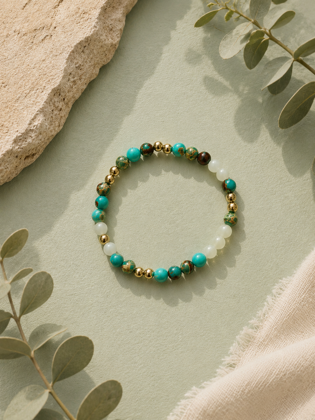 Bracelet en Pierre de Jaspe
