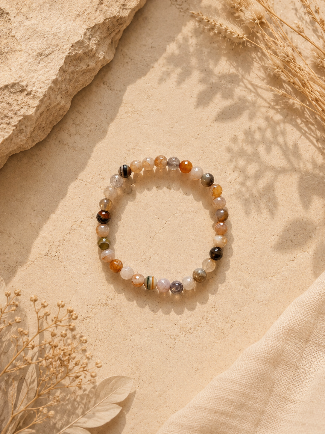 Bracelet en pierre d'agate