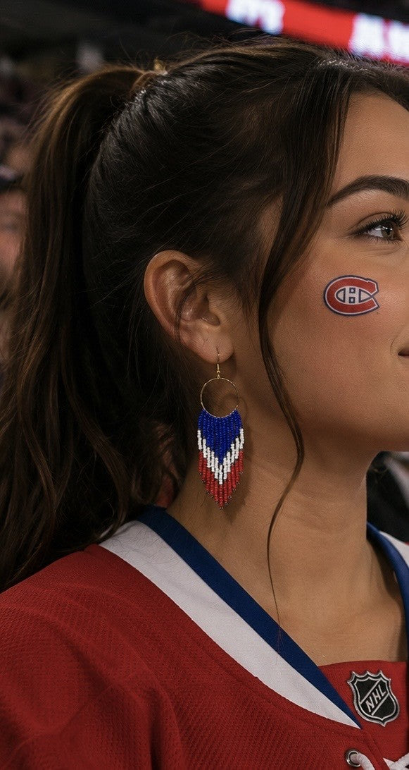 Boucles d'oreilles Fierté Canadiens