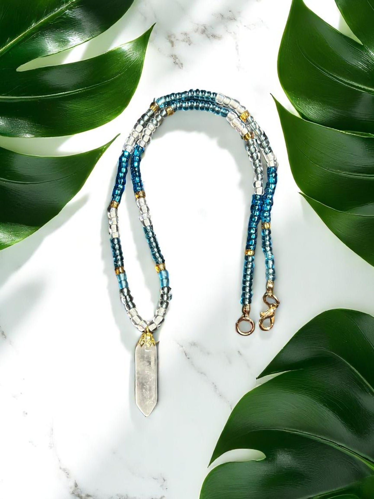 Collier Quartz blanc