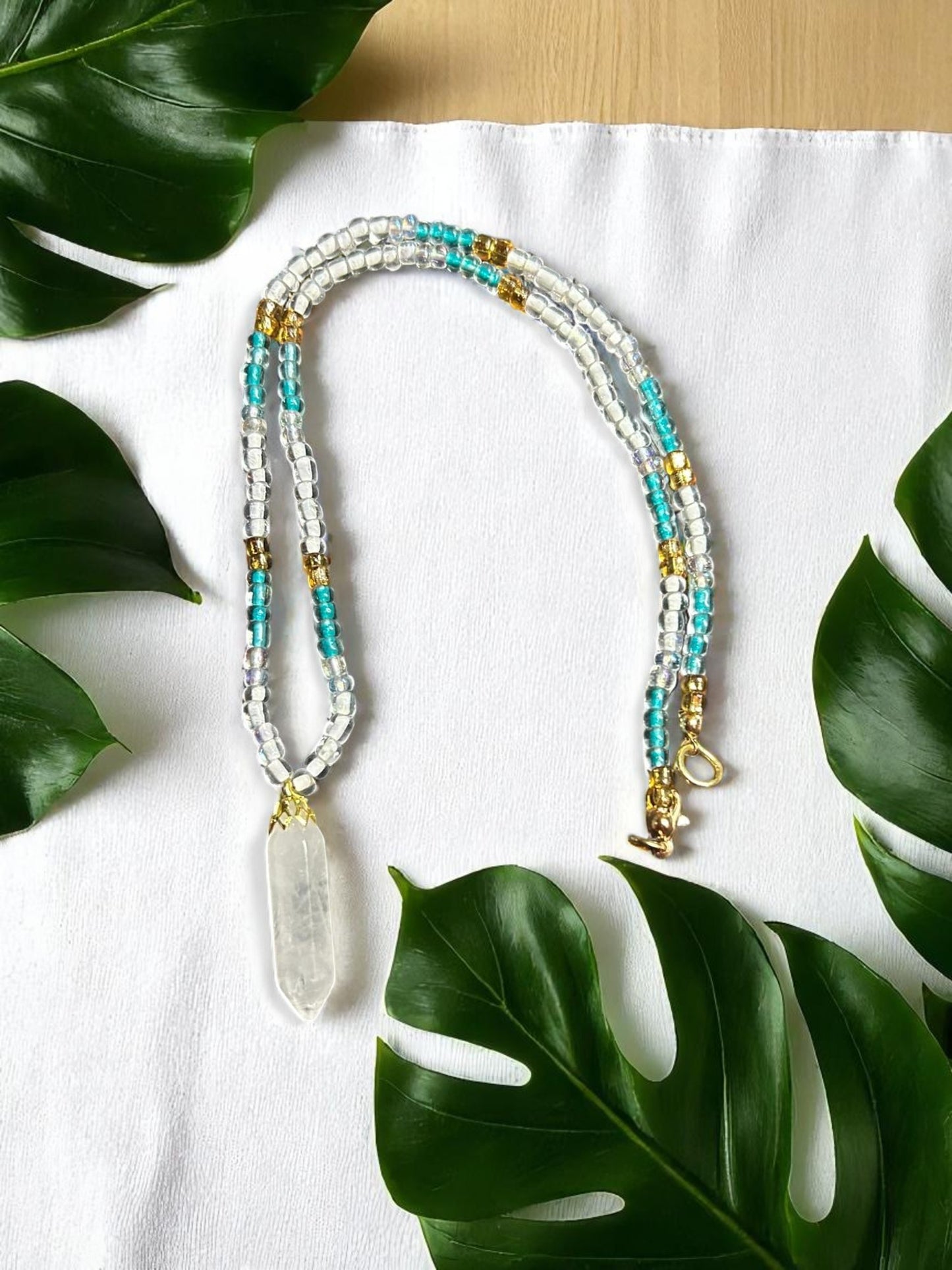 Collier Quartz blanc