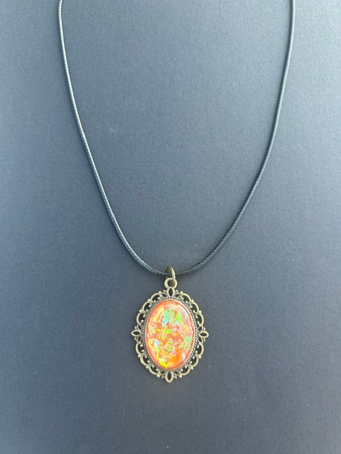 Collier époxy pailleté