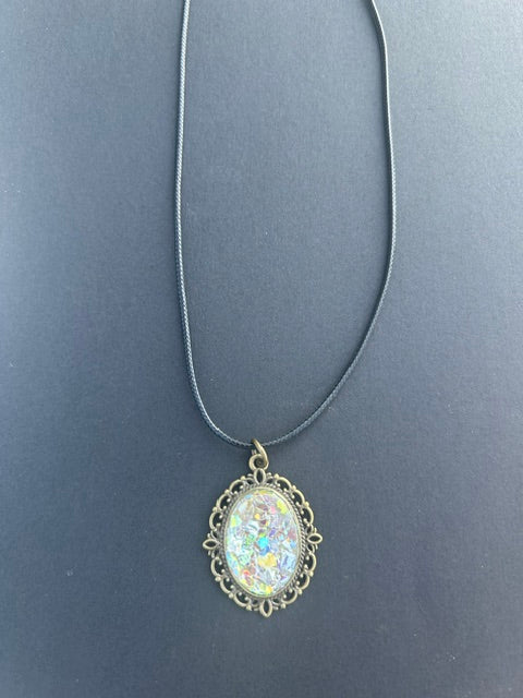 Collier époxy pailleté